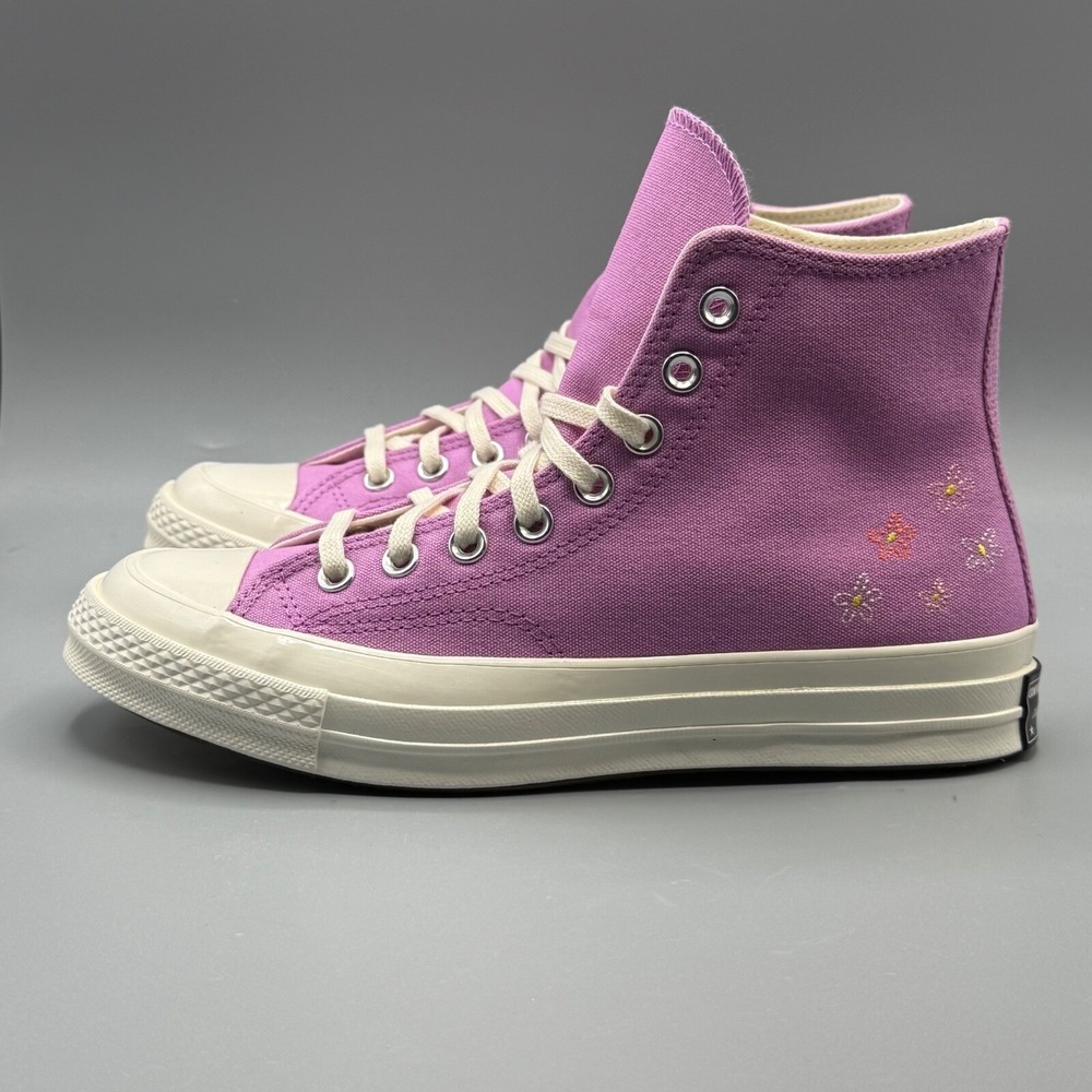 Converse Chuck 70 Women's 9.5 Hi Top Sneakers Pink Little Flowers A11561F - Picture 4 of 14